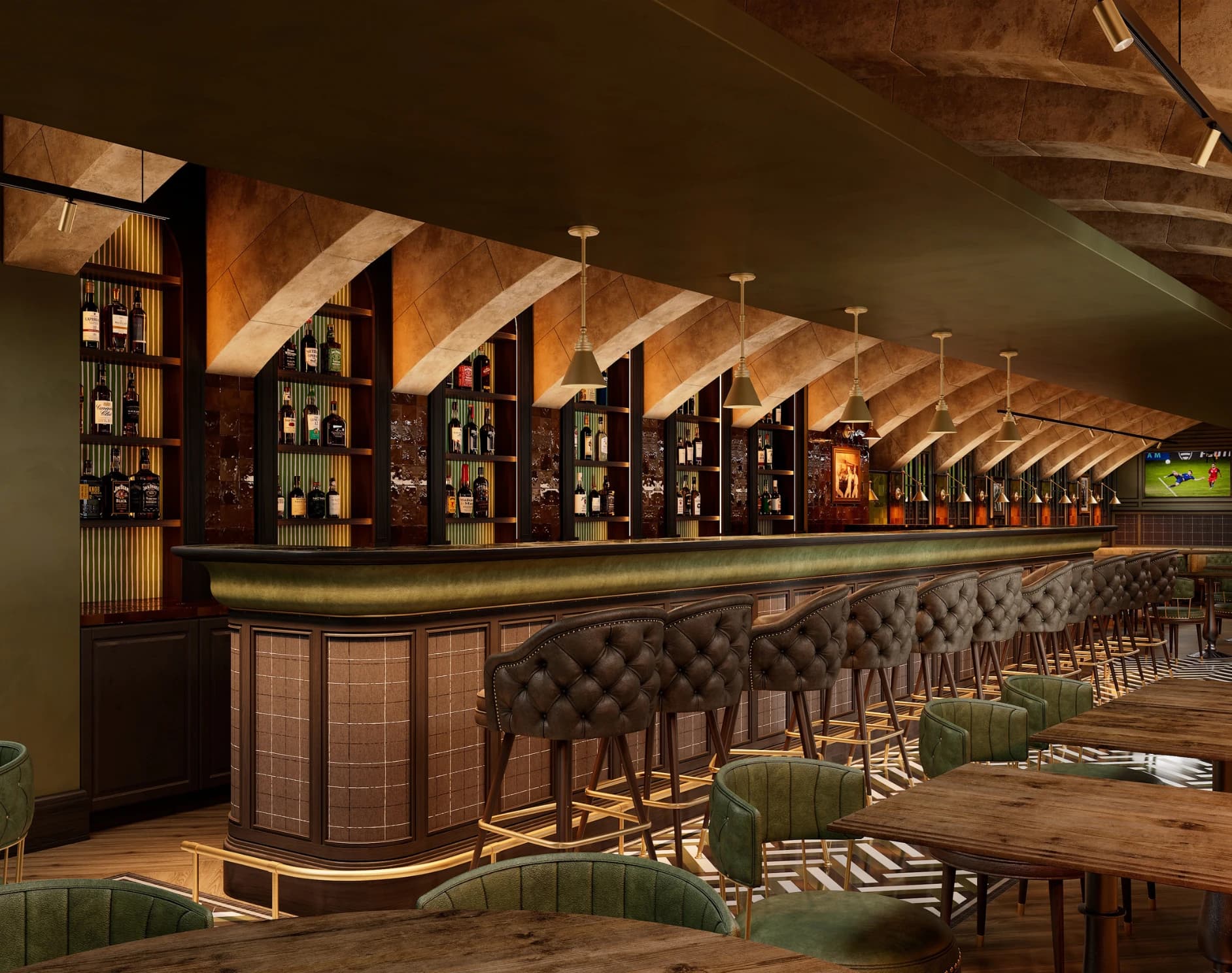 Saint George Pub bar counter and seating at St George's Bay, St Julian's, Malta, gallery photo 3
