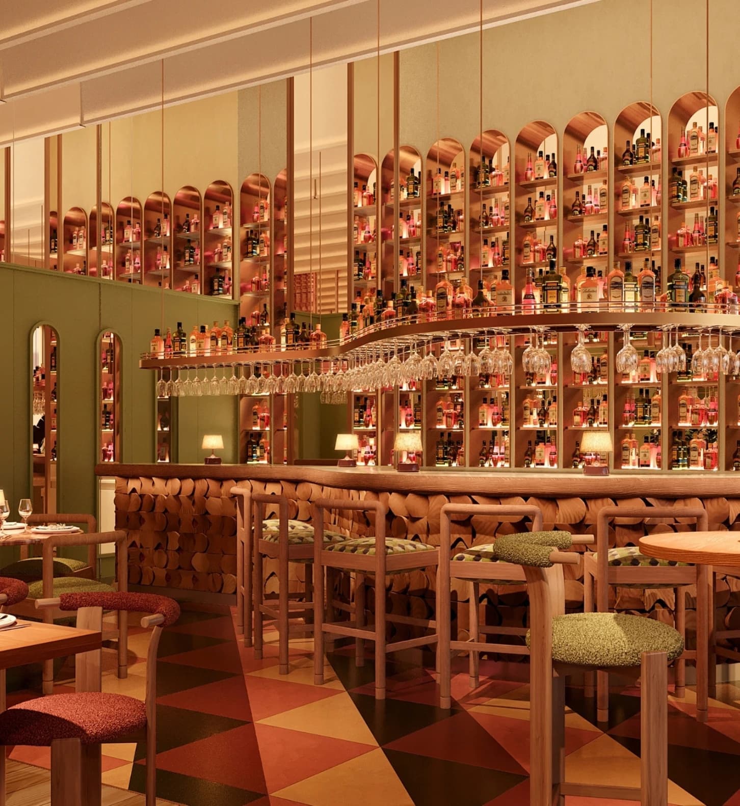Tanvi contemporary Indian restaurant interior at St George's Bay, St Julian's