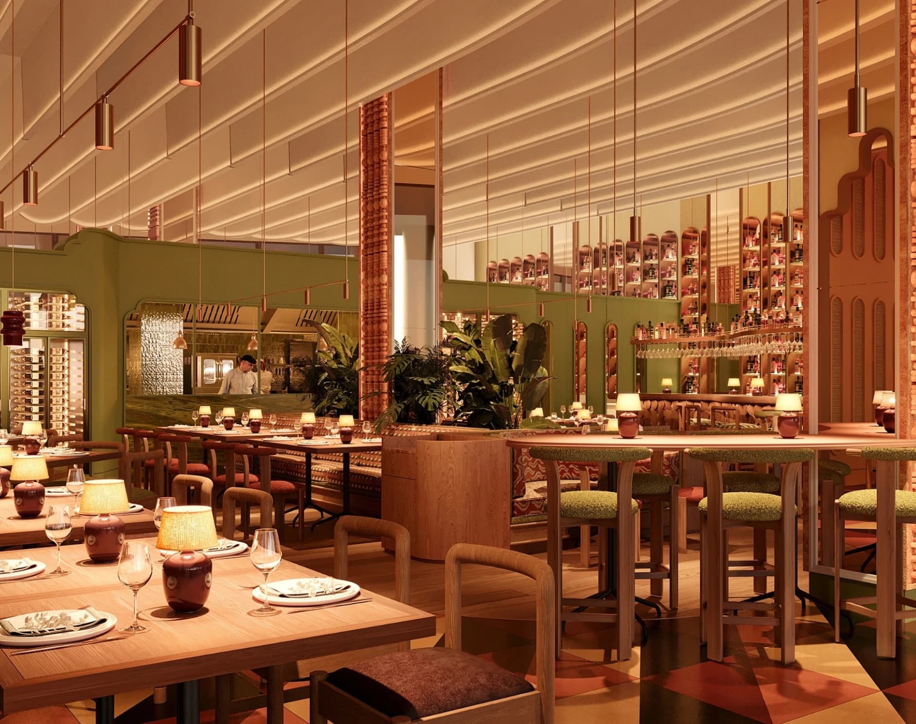 Tanvi contemporary Indian restaurant interior at St George's Bay, St Julian's, gallery photo 2