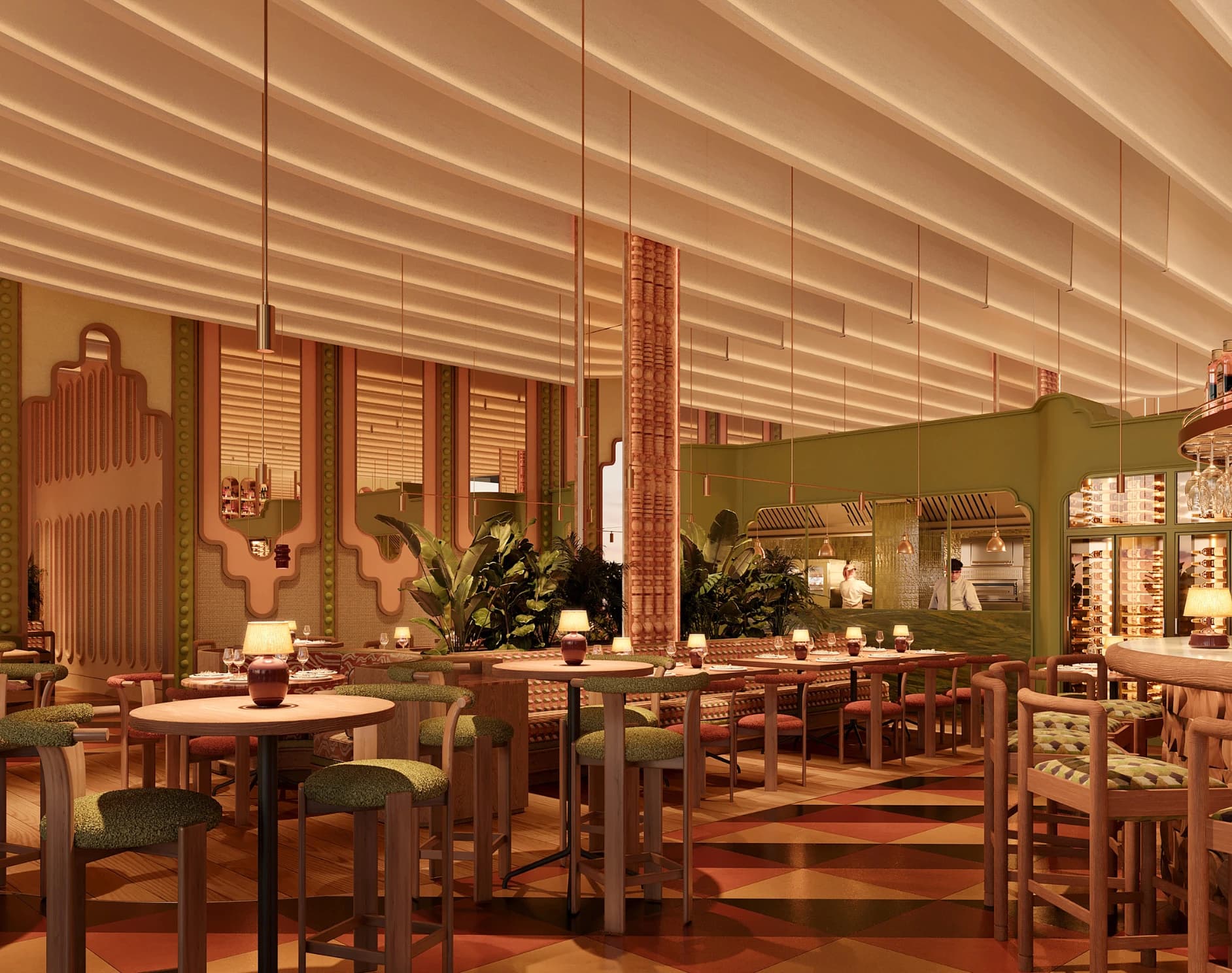 Tanvi contemporary Indian restaurant interior at St George's Bay, St Julian's, gallery photo 3